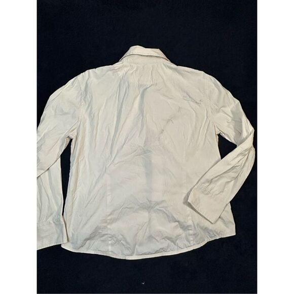 Vintage 70s Blue Willi’s Button Down Pearl Button White Collar Longsleeve Sz Med - Picture 2 of 11